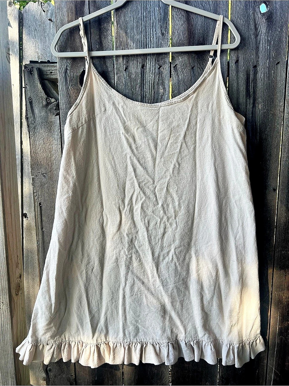 Misslook Ruffled Tank dress in Beige Large Like New